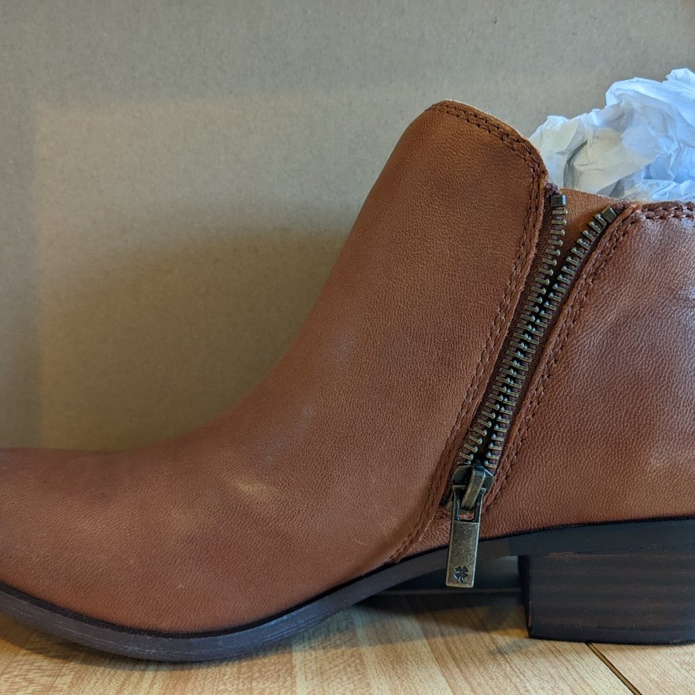 Lucky Brand Basel Leather Booties (New, Never Worn)